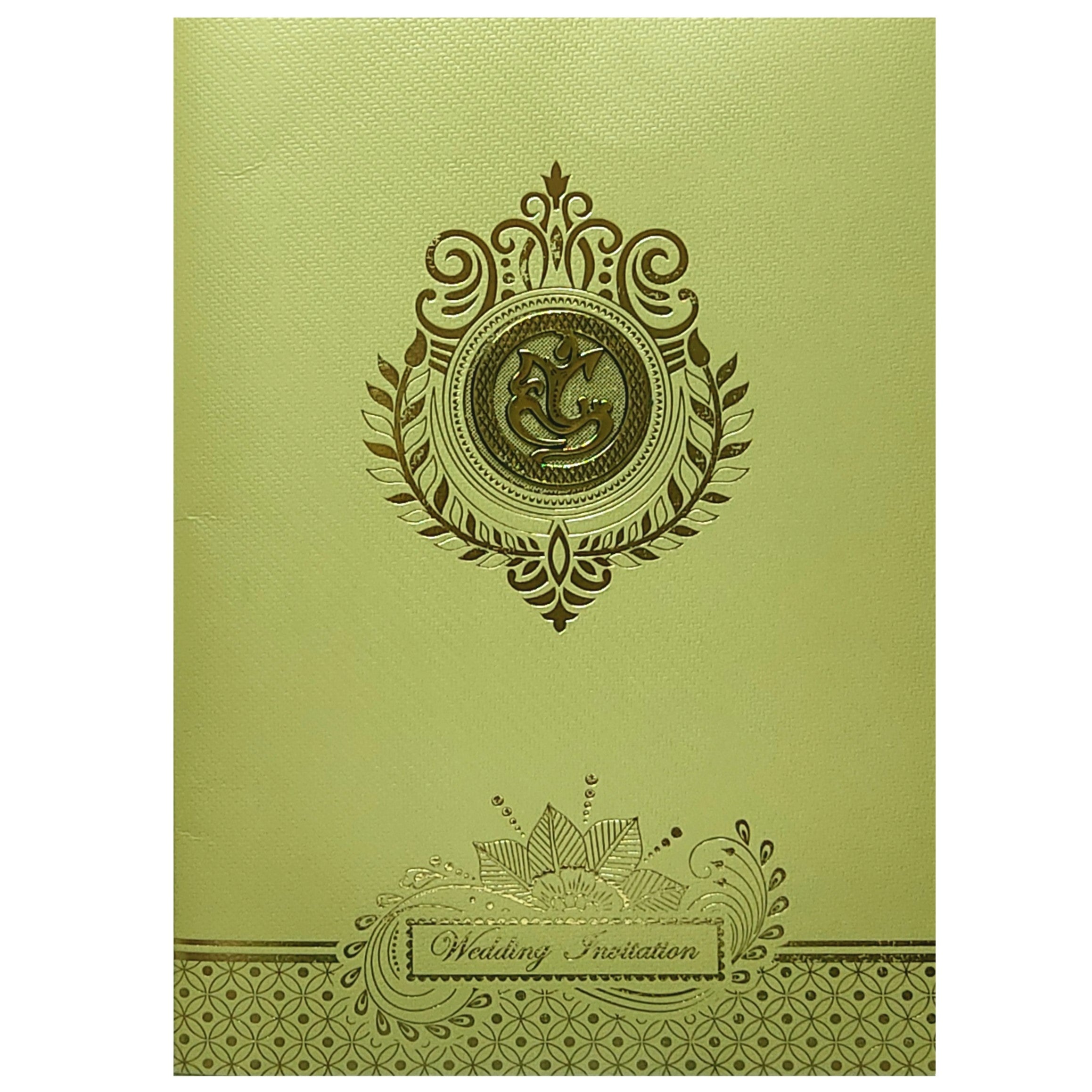 Light Green Floral wedding Invitation Card-KNK8704LG