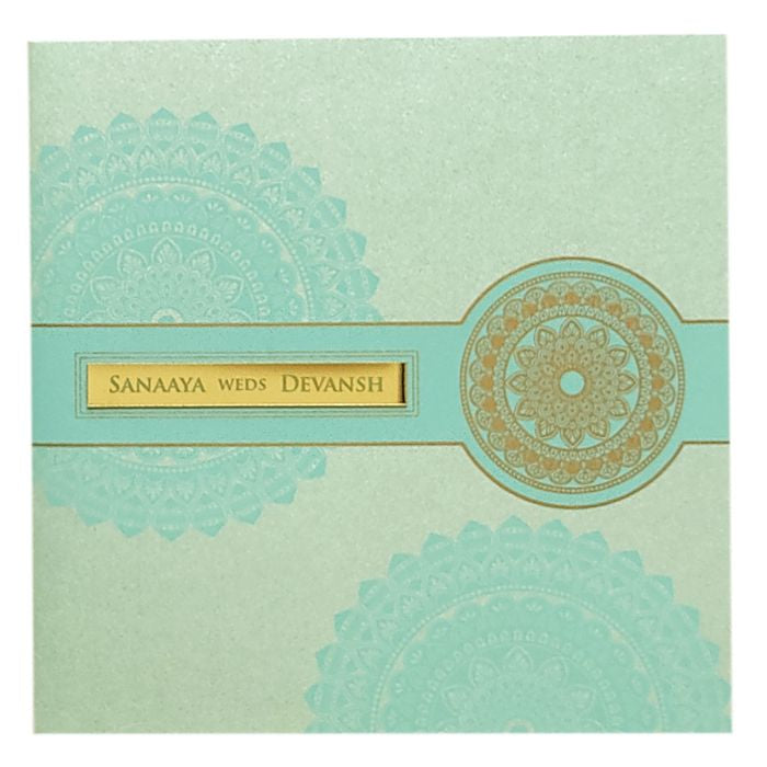 Blue Design Invitation Card-King of Cards