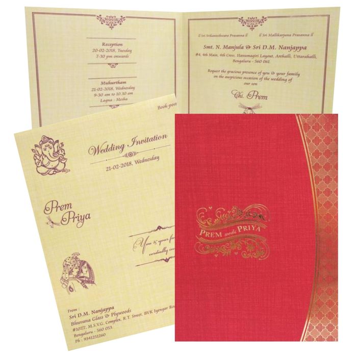Invitation Card - KNCM804R-King of Cards