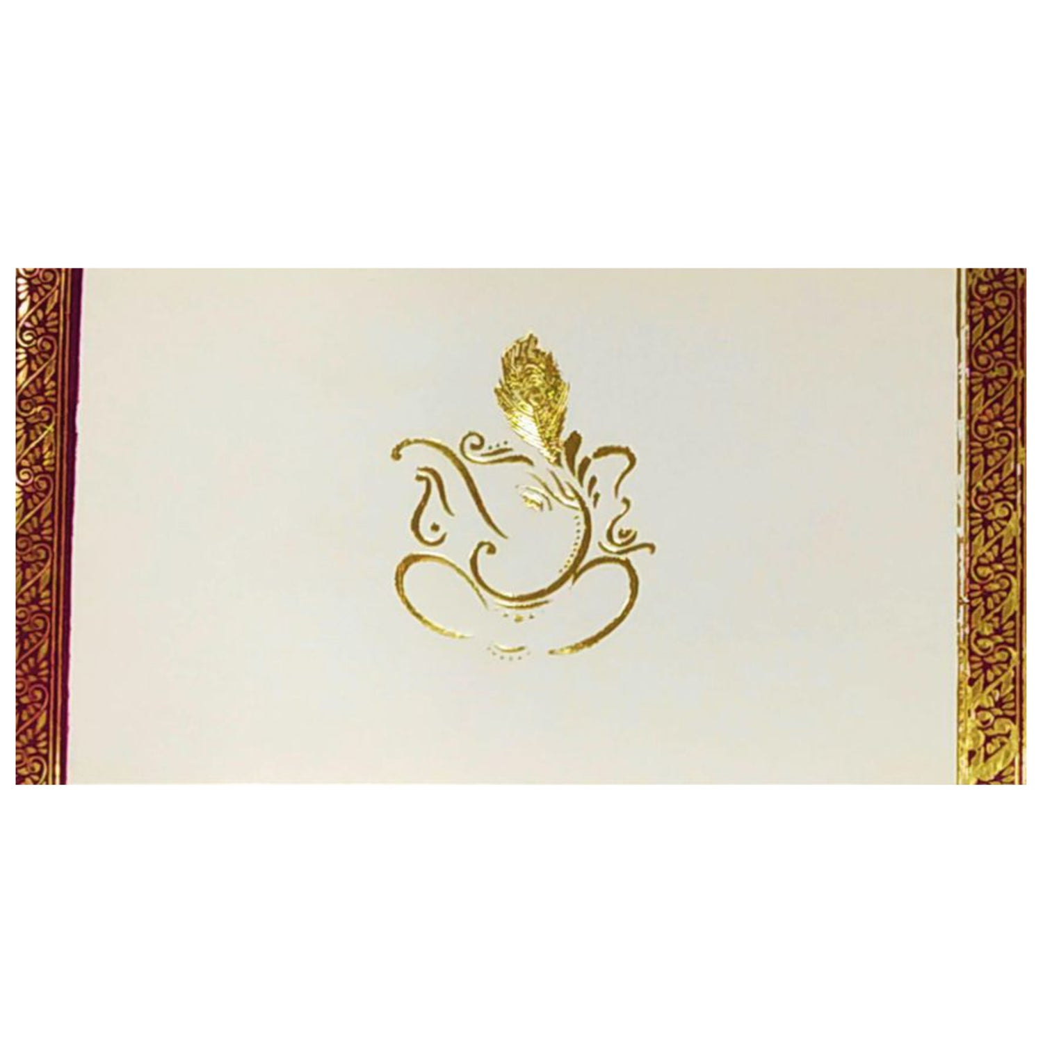 White Ganesha Invitation Card-King of Cards