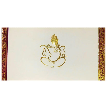 White Ganesha Invitation Card-King of Cards