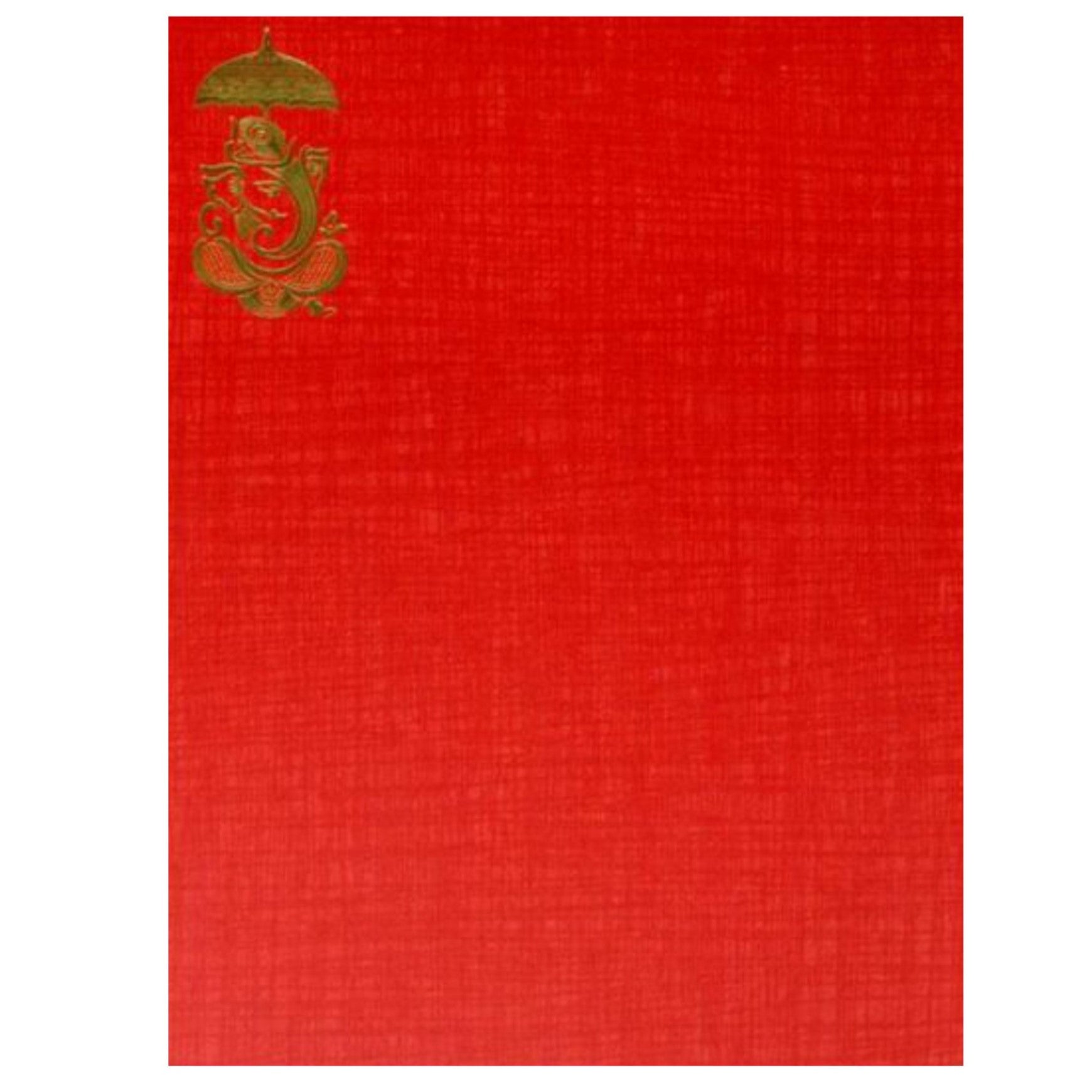 Royal Red Shading Ganesha Laser Cut Wedding Card-KNK50071