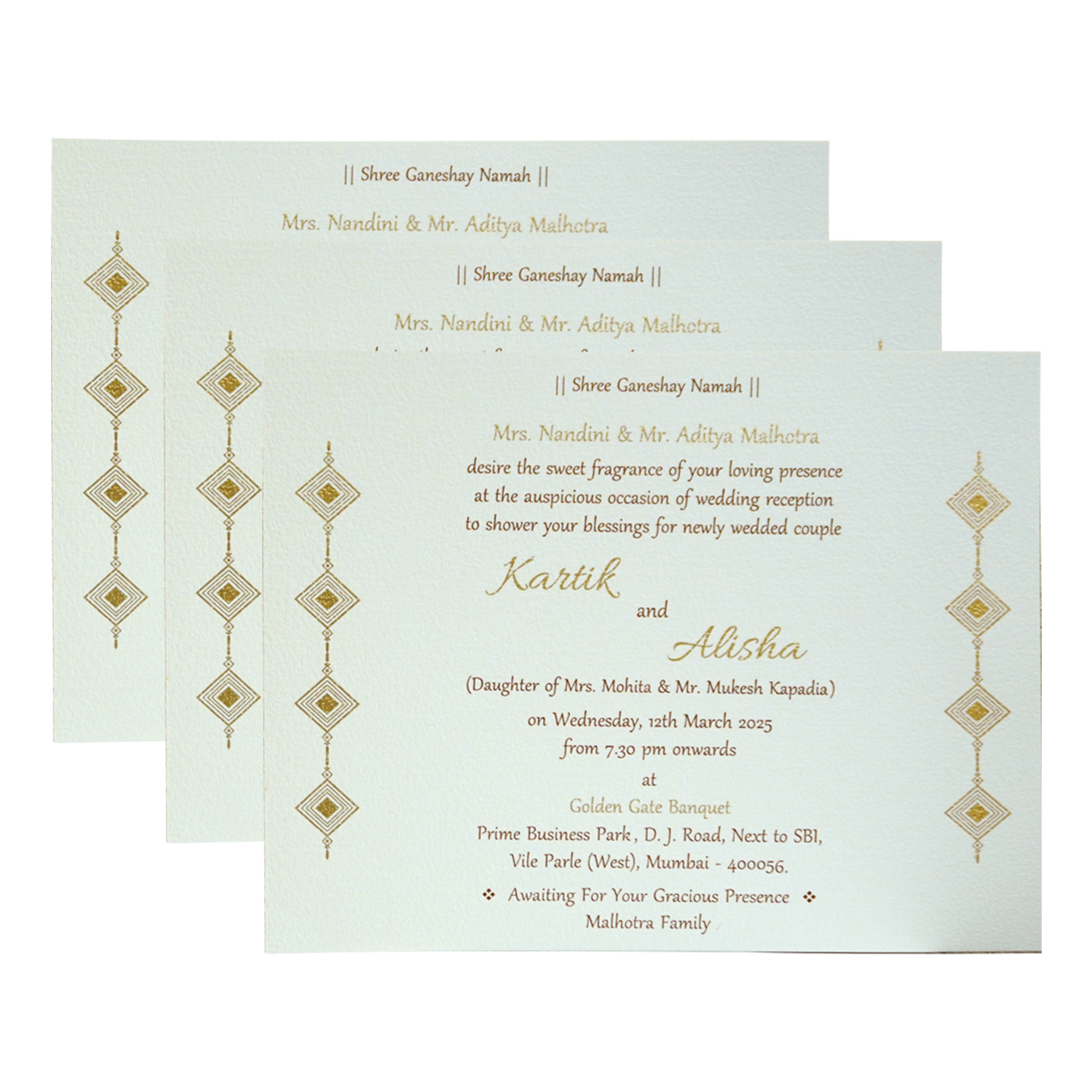 Silky White Wedding Card-KRC30150