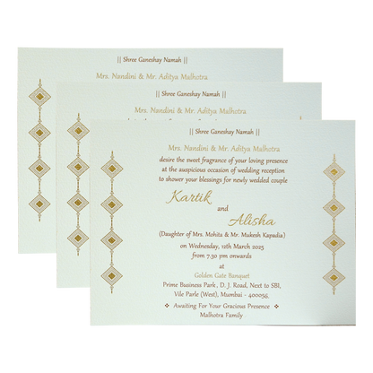Silky White Wedding Card-KRC30150