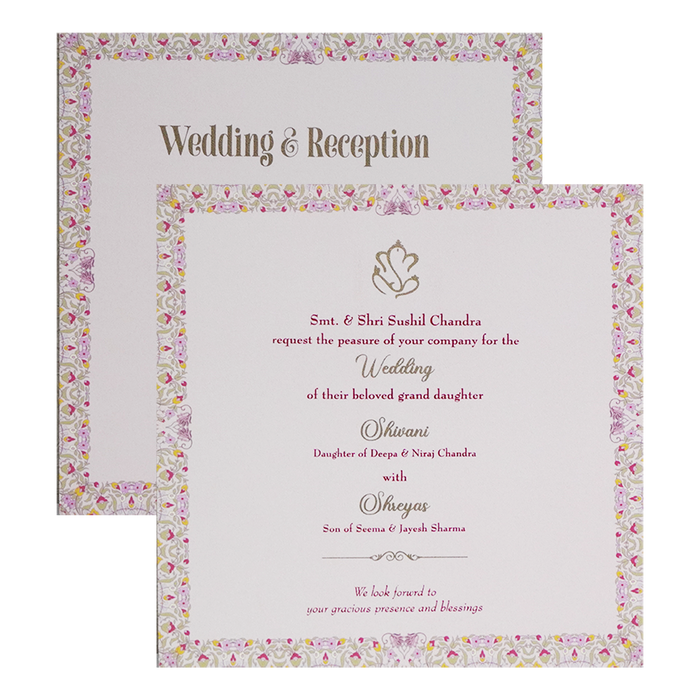 Red Soft Fabric Door Marriage Card Design-King of Cards