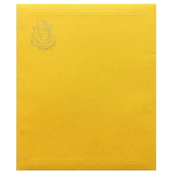 Sparkling Gold Color Ganesha Wedding Card-King of Cards