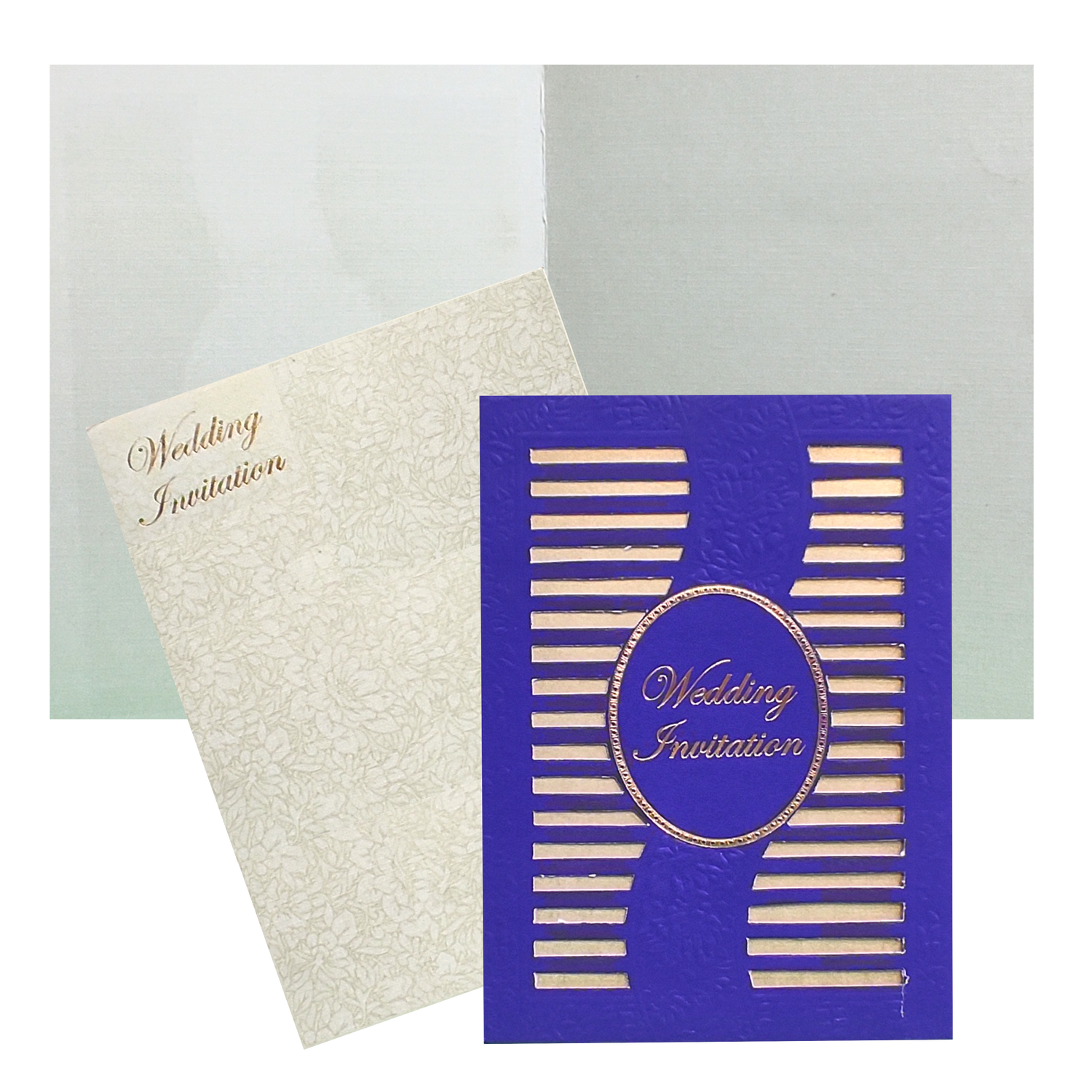 This wedding card is a designer card with Vertical sort type. This card is in violet shading with floral theme all around it. Wedding Invitation with gold foiling is imprinted at the centre. This card has a long foldable insert with a cover.This card is a box type wedding card. Minimum quantity per order is 100. Reach us to know more about the card. Tap the WATCH VIDEO icon to see the video of the card.