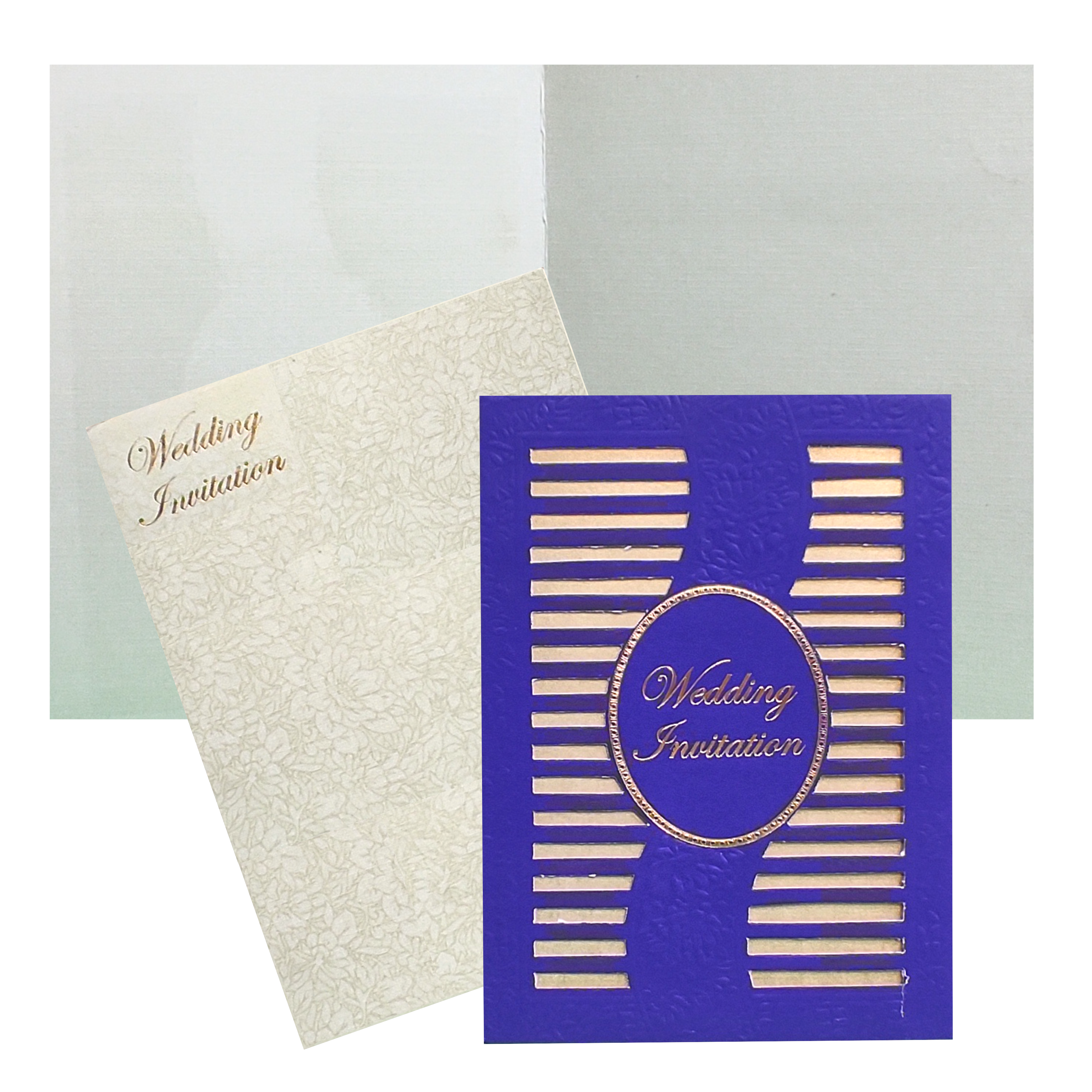 This wedding card is a designer card with Vertical sort type. This card is in violet shading with floral theme all around it. Wedding Invitation with gold foiling is imprinted at the centre. This card has a long foldable insert with a cover.This card is a box type wedding card. Minimum quantity per order is 100. Reach us to know more about the card. Tap the WATCH VIDEO icon to see the video of the card.