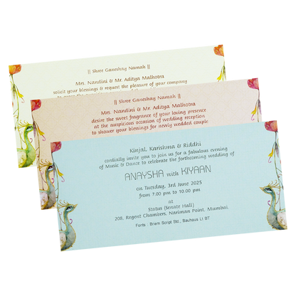 Ivory Floral Wedding Box-King of Cards