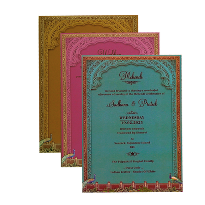 Red MDF Padded Invitation-KSI12390