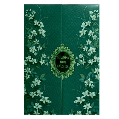 Green Padded Wedding Invitation Card-King of Cards