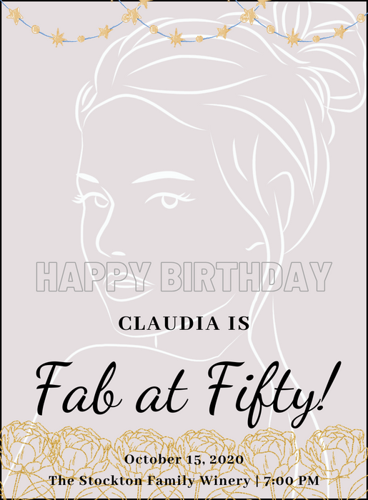 Golden Fab Birthday cards for her-King of Cards