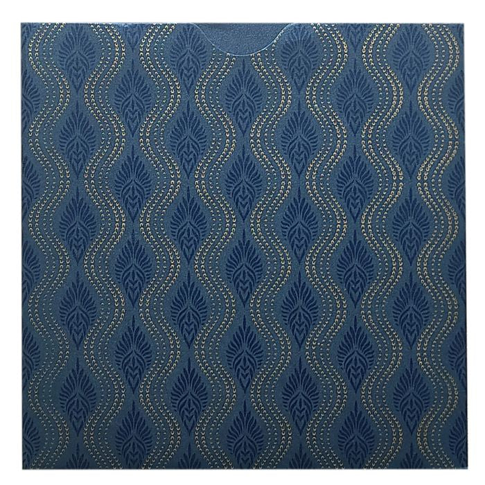 Dark Blue Pattern Design Invitation-King of Cards