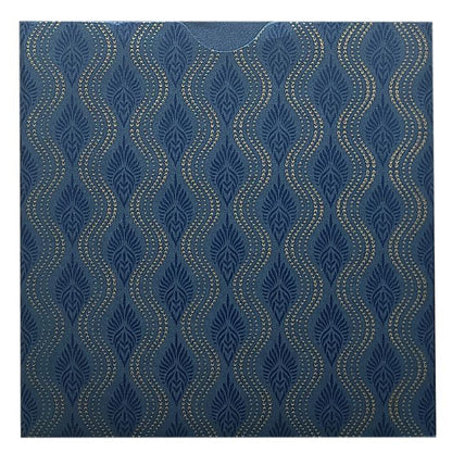 Dark Blue Pattern Design Invitation-King of Cards