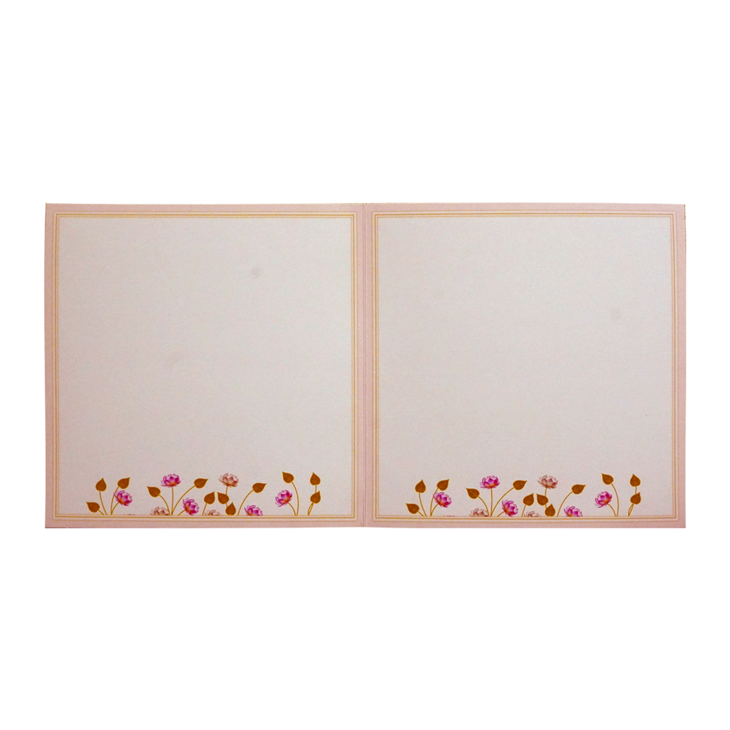 Pink Lotus Box Wedding Card-KNKD8107