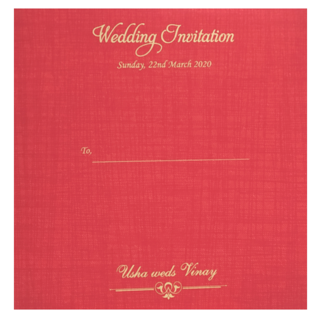 Red Designer Coconut Shape Wedding Card Design-KNF9100R-King of Cards