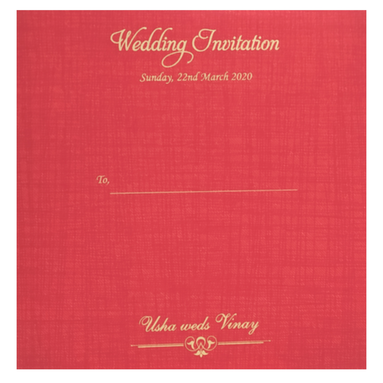 Red Designer Coconut Shape Wedding Card Design-KNF9100R-King of Cards