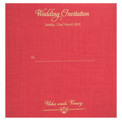 Red Designer Coconut Shape Wedding Card Design-KNF9100R-King of Cards