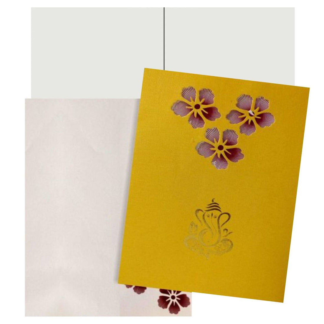 Gold Floral Wedding Invitation-KNCPM409