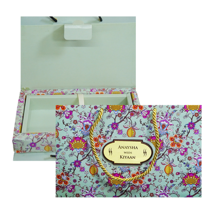 Soft Green Floral Wedding Box-KRC30030