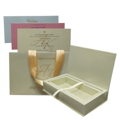 Grey Blue Design Sweet Box Invitation Card-King of Cards