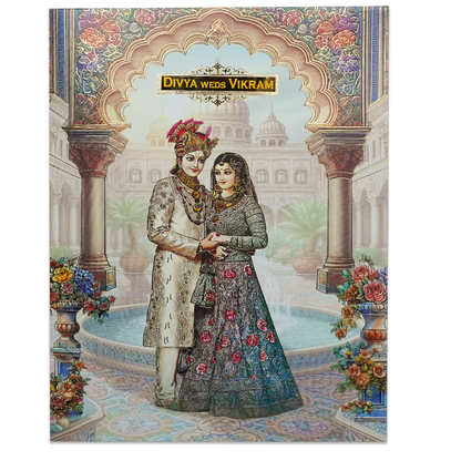 Palace Arch Couple Wedding Card-KNKJ1152