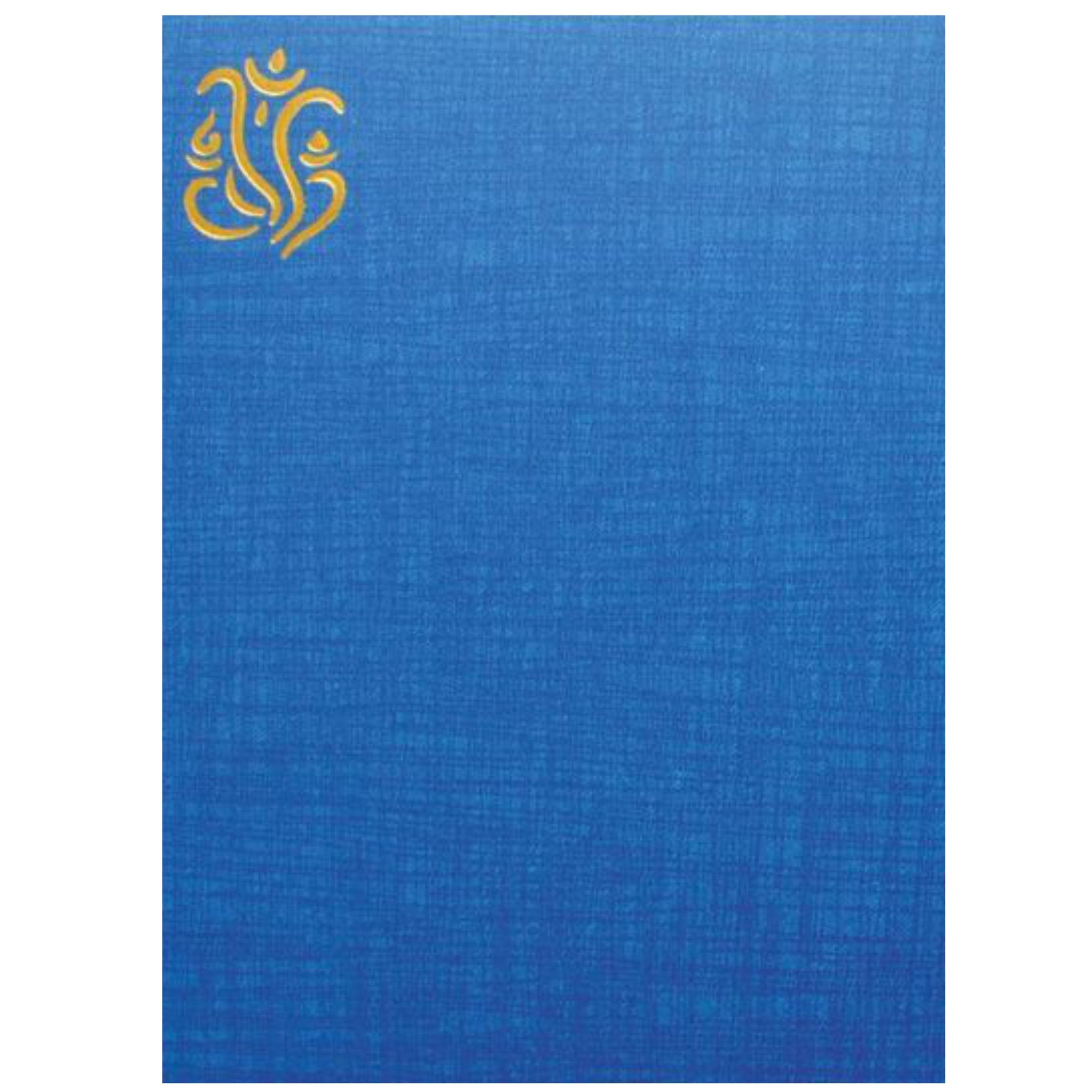Blue Elephant Invitation Card With Ganesha-KNCM108B