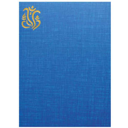 Blue Elephant Invitation Card With Ganesha-KNCM108B
