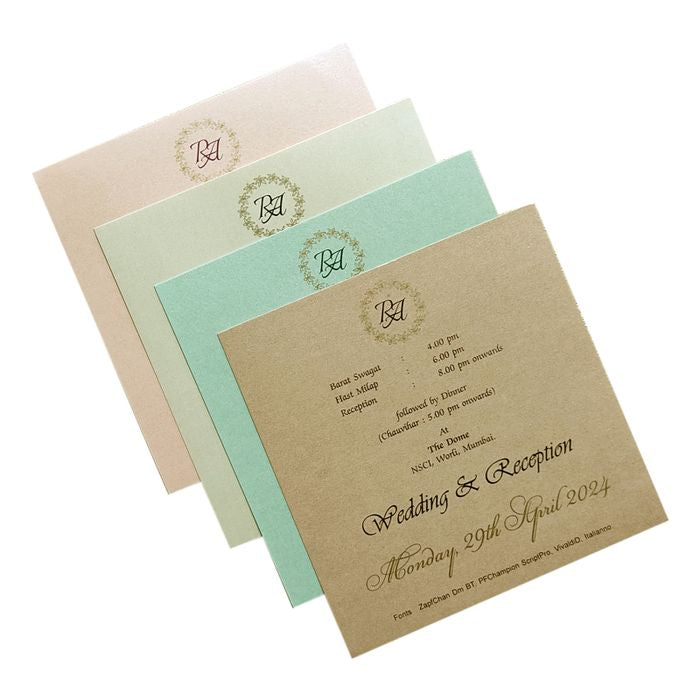 Cream Geometric Design Invitation Card-King of Cards