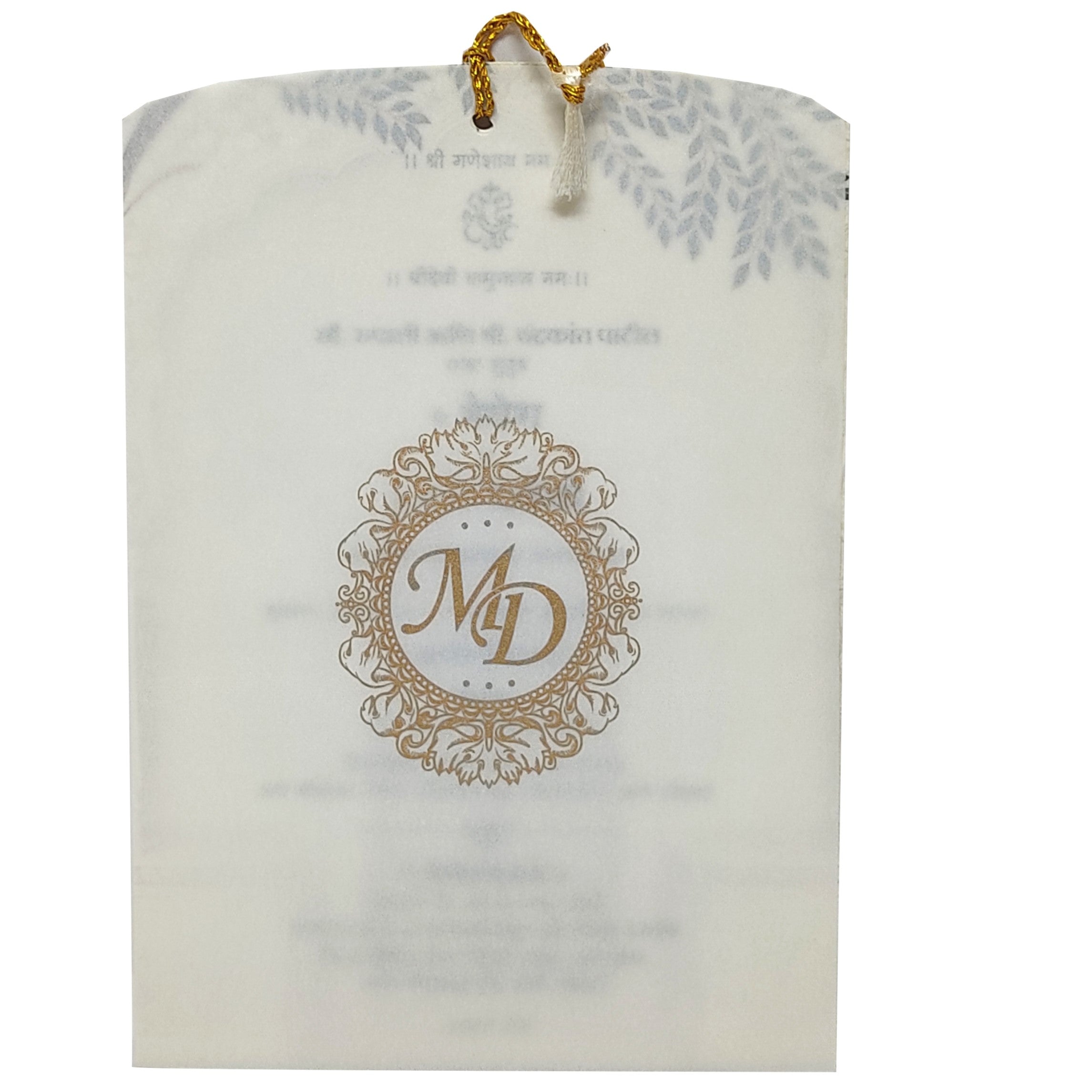 Pale Light Brown Wedding Card-King of Cards