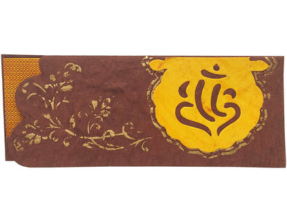Invitation Card - Yellow and Maroon divine Ganesha Invitation Card-KNK2693