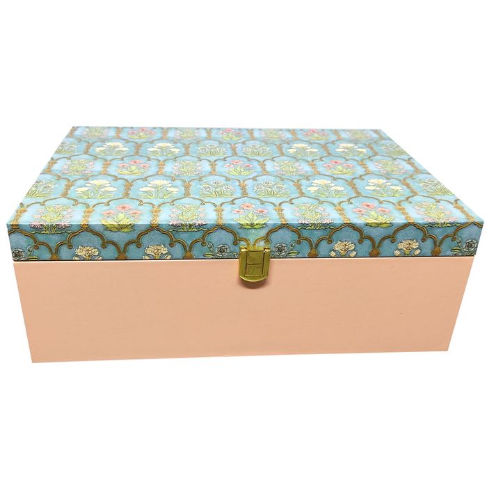 Green Floral Box Invitations-KBX0404-King of Cards