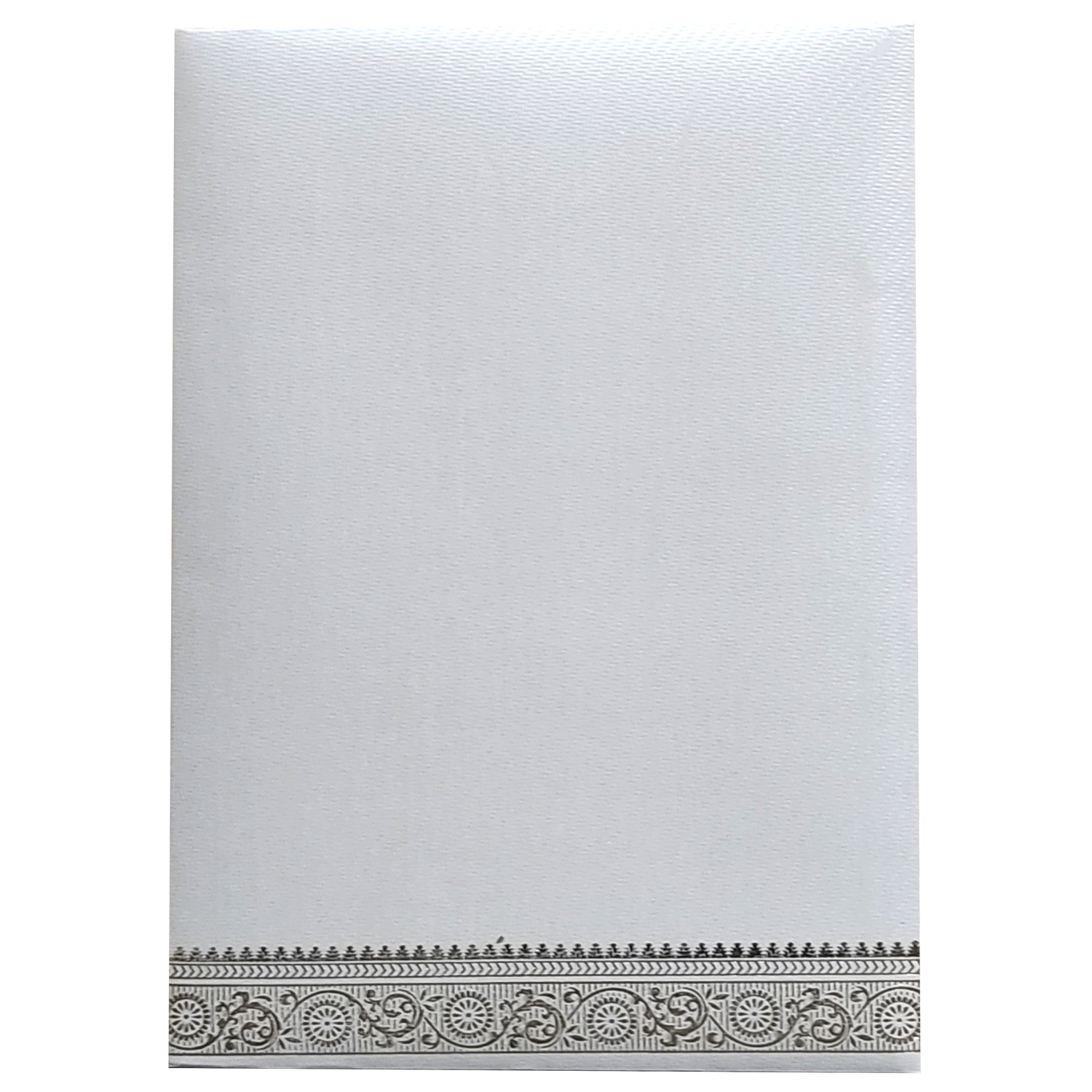 Grey Traditional Single Sheet Wedding Card-KNKTGY026