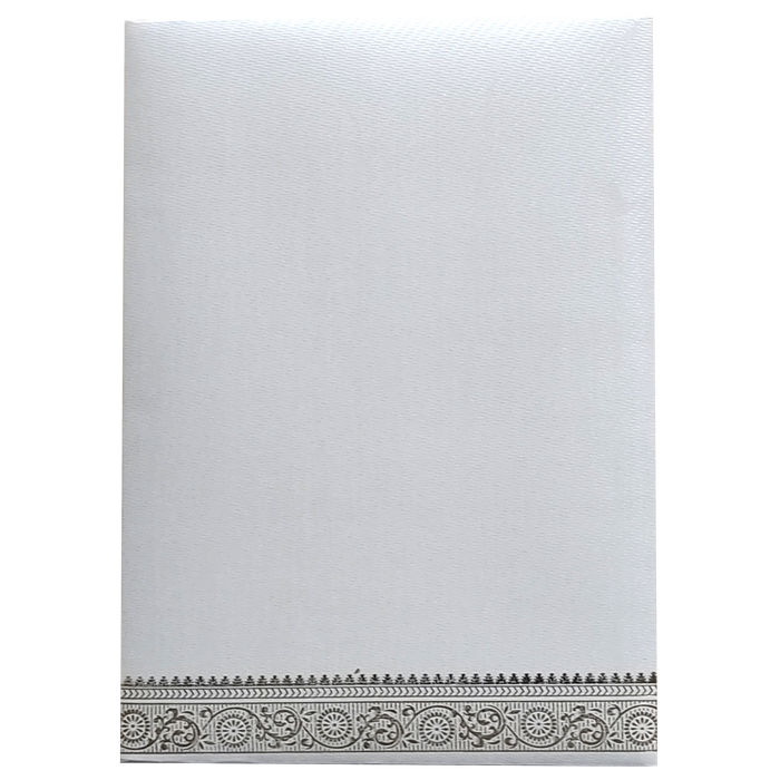 Grey Traditional Single Sheet Wedding Card-King of Cards