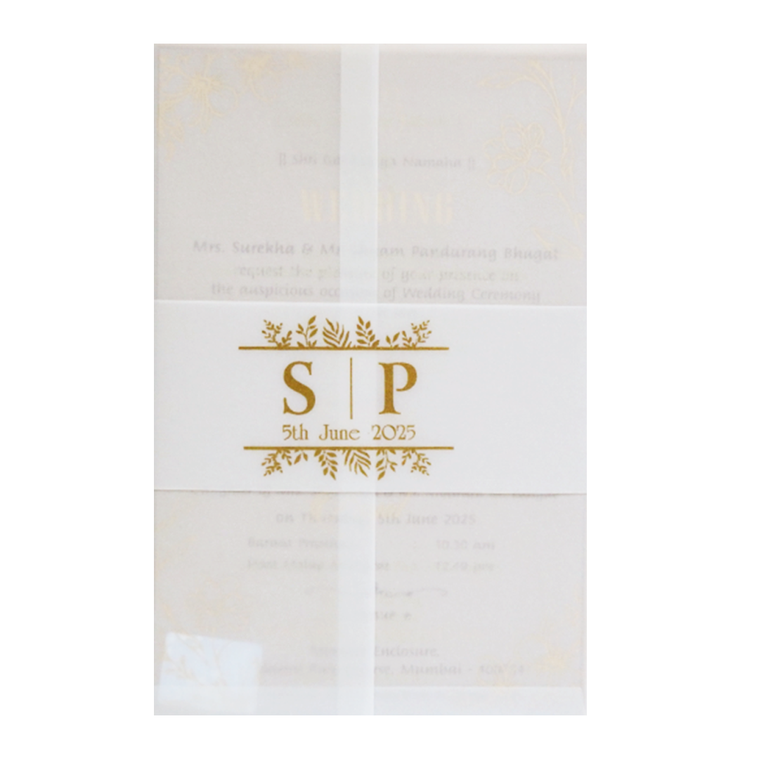 Cherry Red Tracing Invitation Card-Krc30050