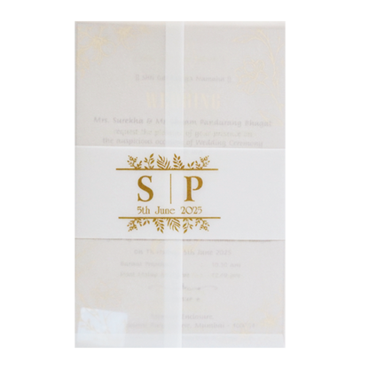 Cherry Red Tracing Invitation Card-Krc30050