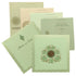 Green Floral Nameplate Padded Invitation Card-KRC29061