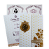 White Floral Embossed Door Invitation Card-King of Cards