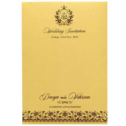 Gold Texture Single Sheet Invitation Card-King of Cards