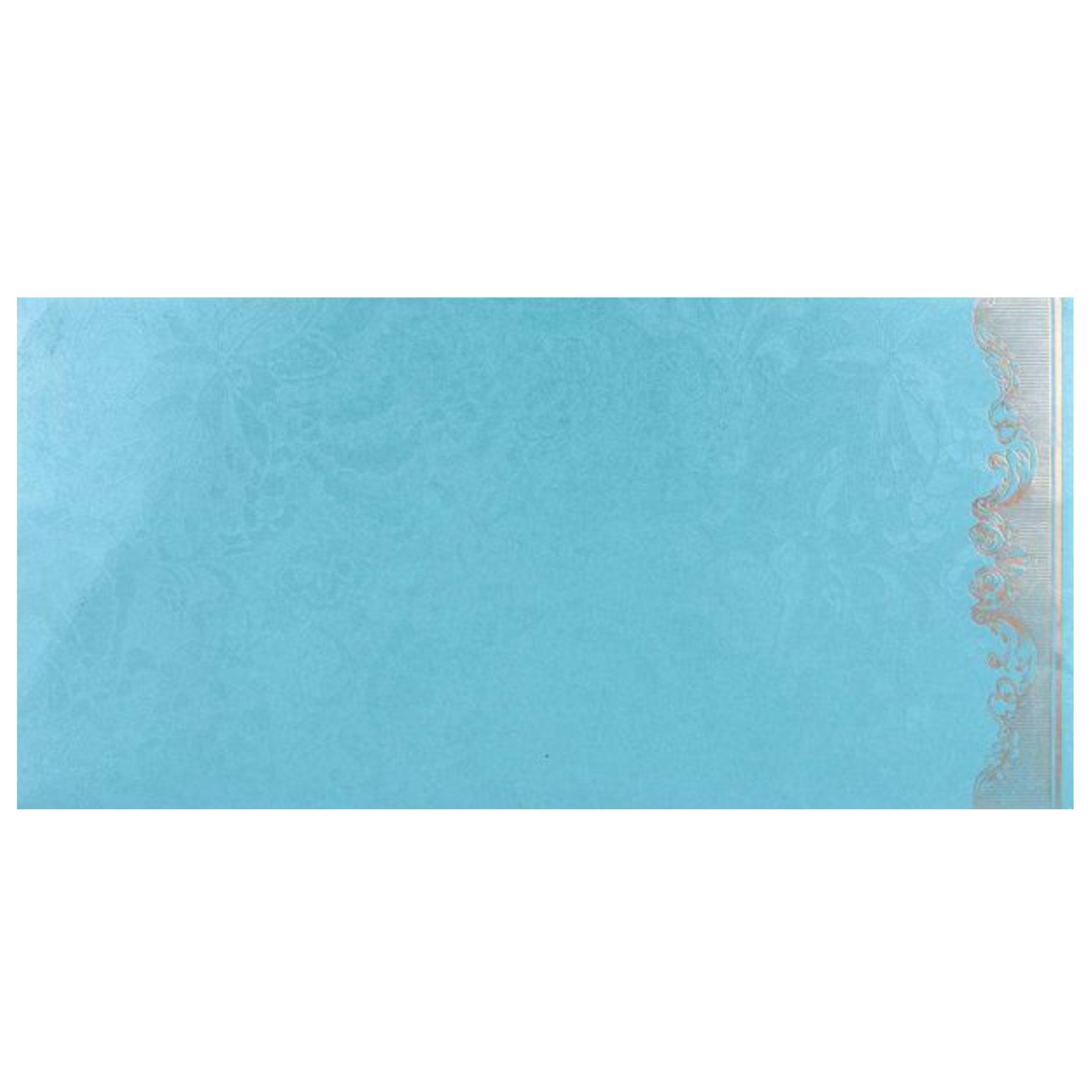 Lovely Light Blue Shading With Gold Foiling Wedding Card