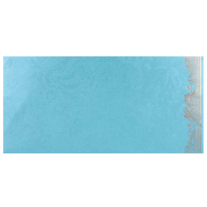 Lovely Light Blue Shading With Gold Foiling Wedding Card