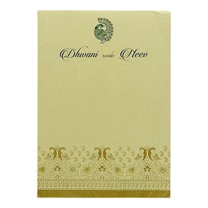 Green Pattern Design Single Sheet Invitation Card-King of Cards