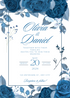 Blue Roses Custom Wedding Invitation-AACUW001