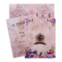 Cream Floral Gold Foiling With Nameplate Invitation Card-KNKJ1106