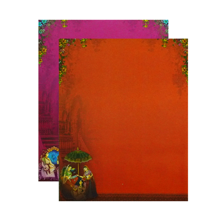 Orange Royal Padded Wedding Card-King of Cards