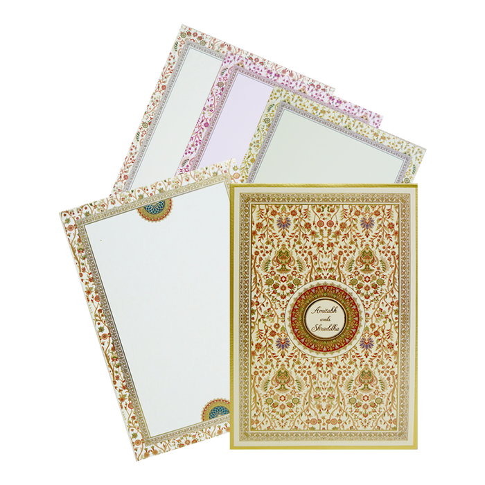 Lime Yellow Designed Wedding Card-King of Cards