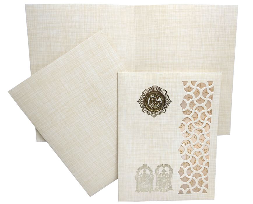 Laser Cut Balaji Padmavathi Invitation Card-Knk5101s-King of Cards