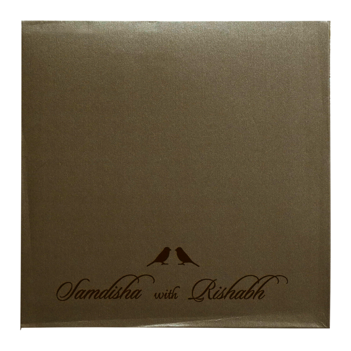 Shimmery Brown MDF Invitation-King of Cards