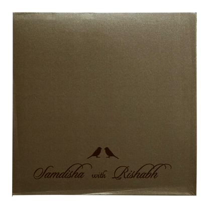 Shimmery Brown MDF Invitation-King of Cards