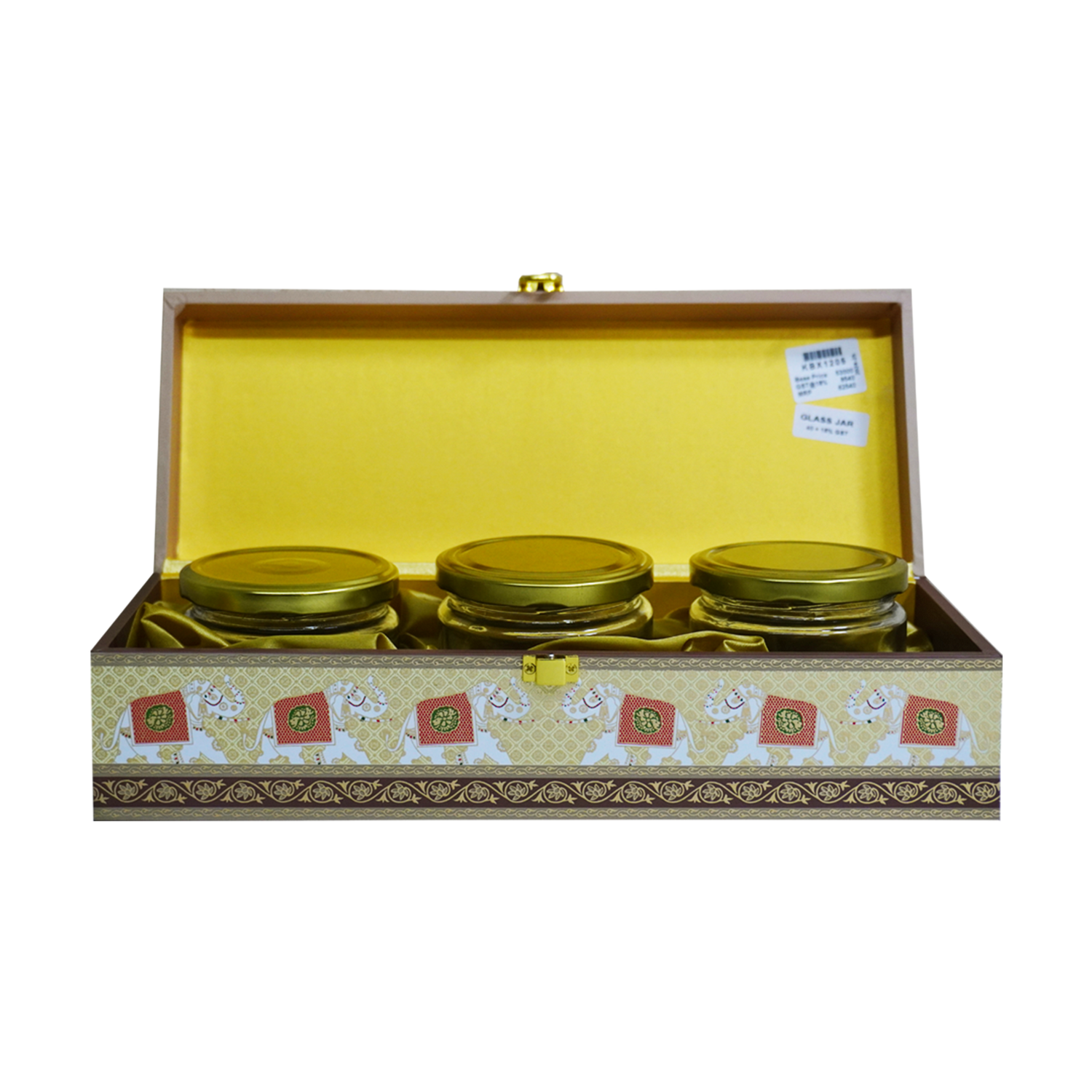 Muted Green Mughal Art Box Invitation-KBX1205